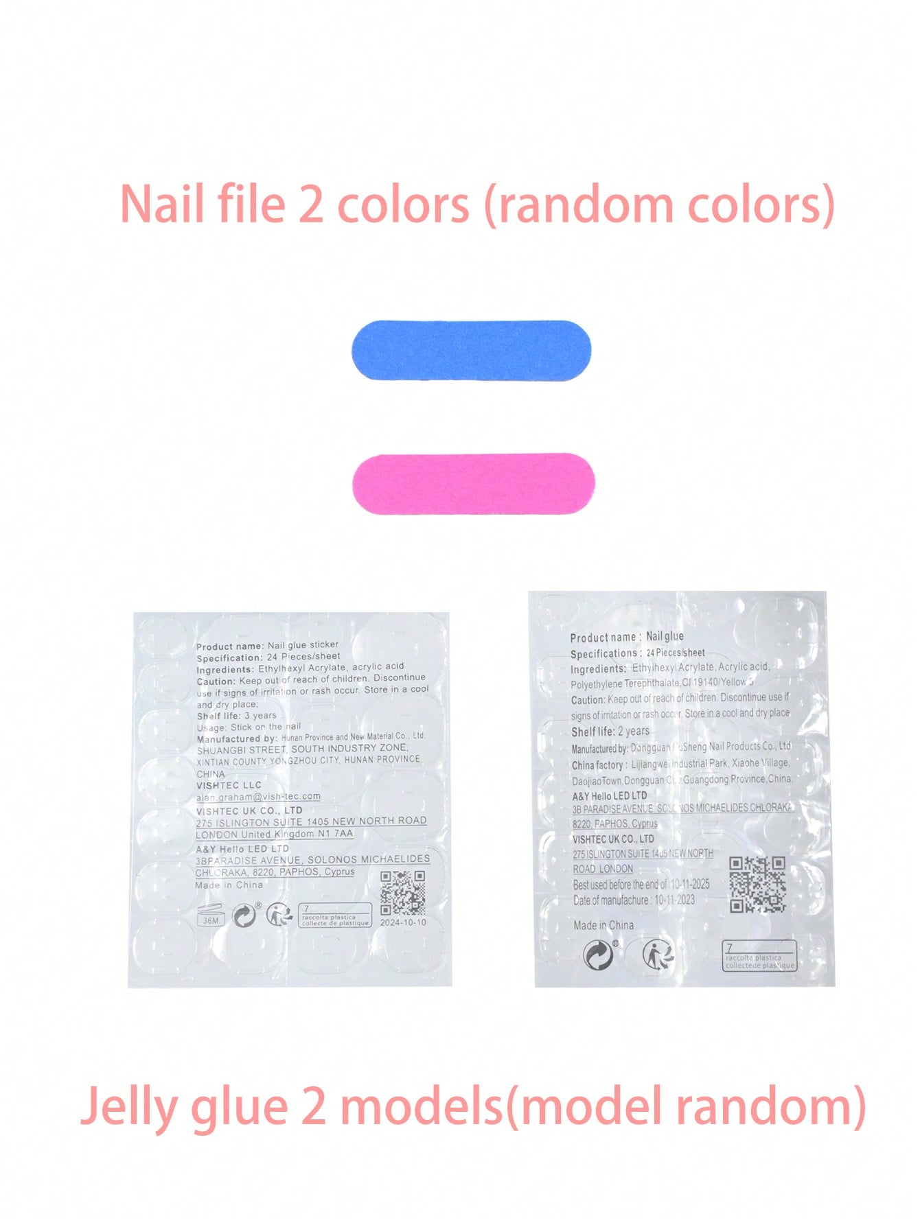 Pink Leopard French Press-On Nails with Bows