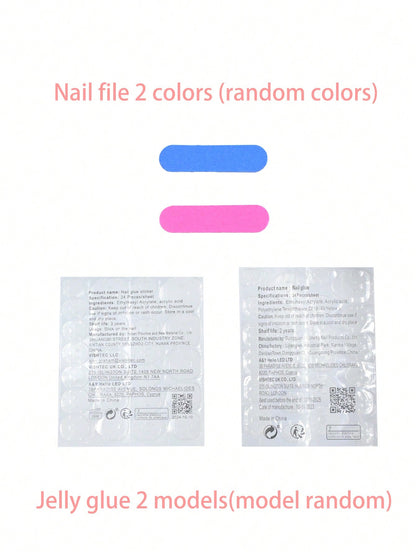 Pink Leopard French Press-On Nails with Bows