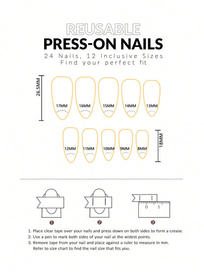 Pink Leopard French Press-On Nails with Bows