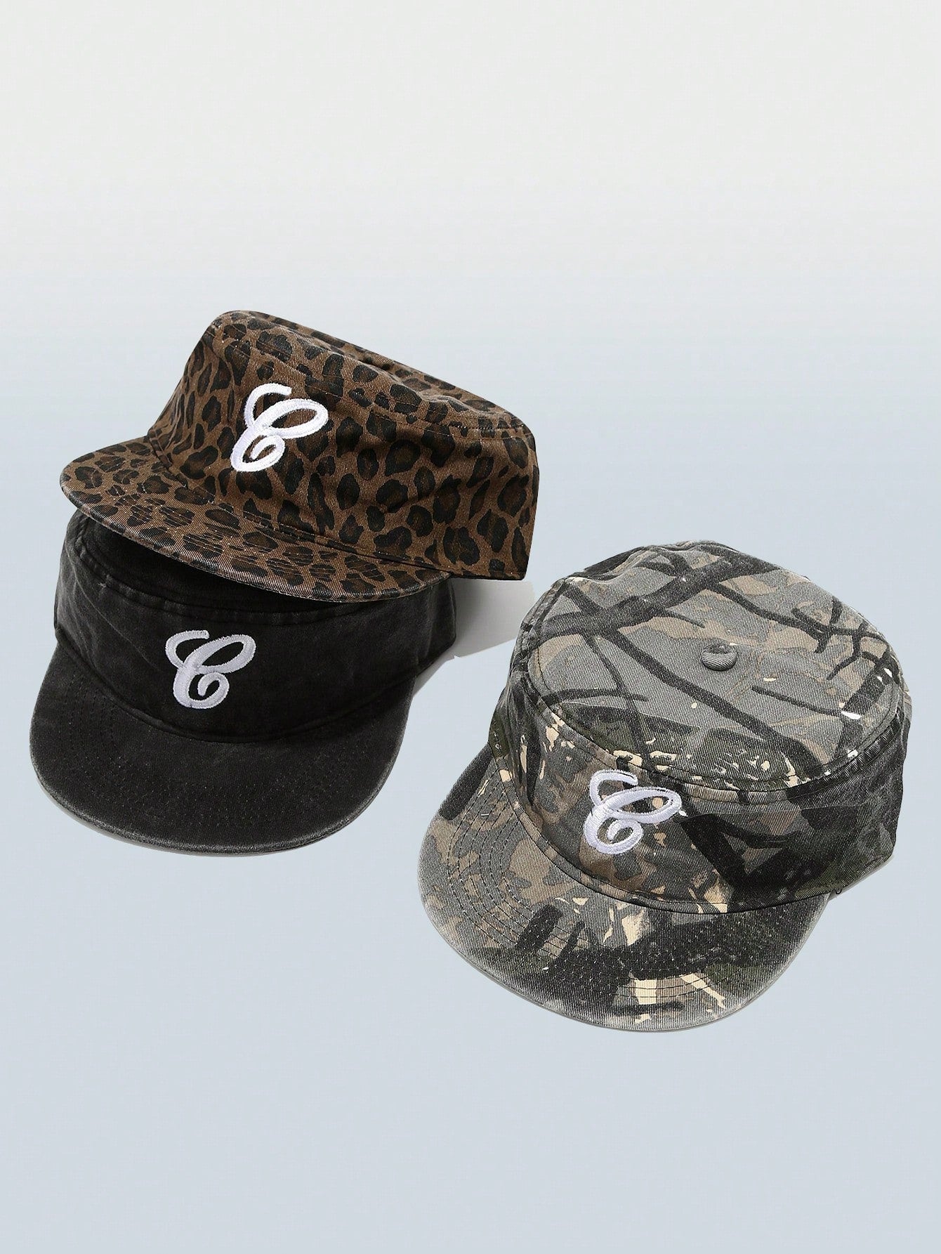 Unisex Leopard G-Letter Embroidered Baseball Cap