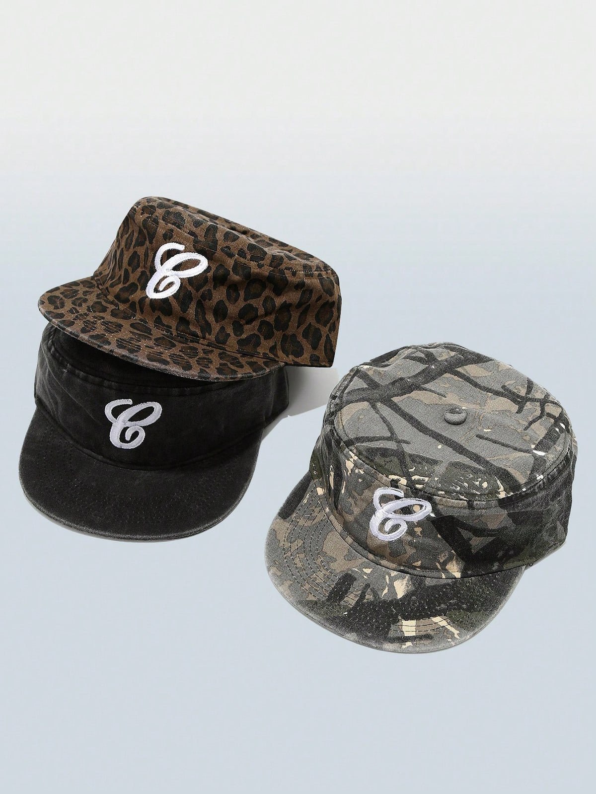 Unisex Leopard G-Letter Embroidered Baseball Cap