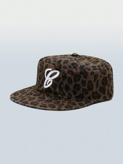 Unisex Leopard G-Letter Embroidered Baseball Cap