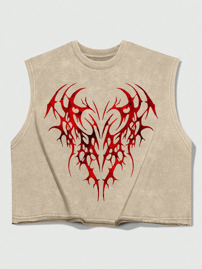 Men's Snowflake Print Loose Tank Top