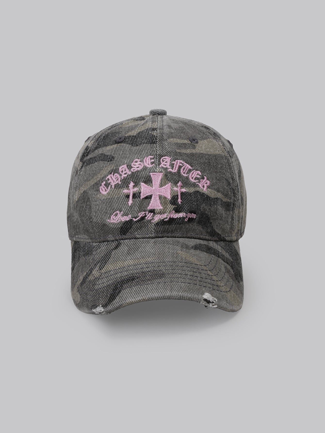Retro Camo Cross Embroidery Unisex Baseball Cap