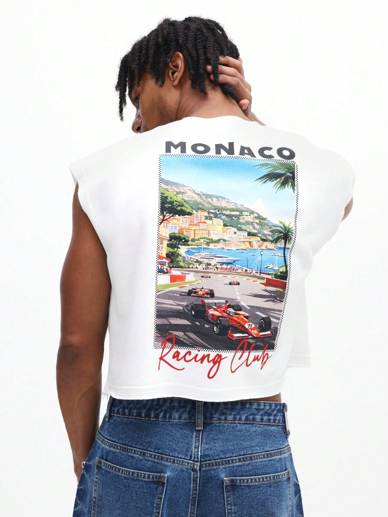 Men's Monaco Racing Graphic Crop Tank
