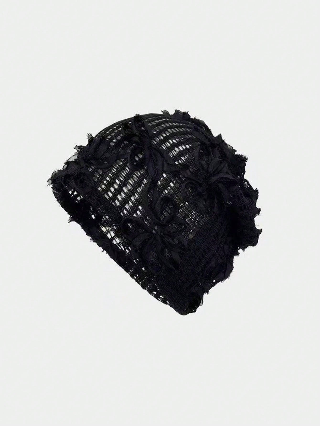 Women 3D Flower Embroidered Openwork Breathable Hat