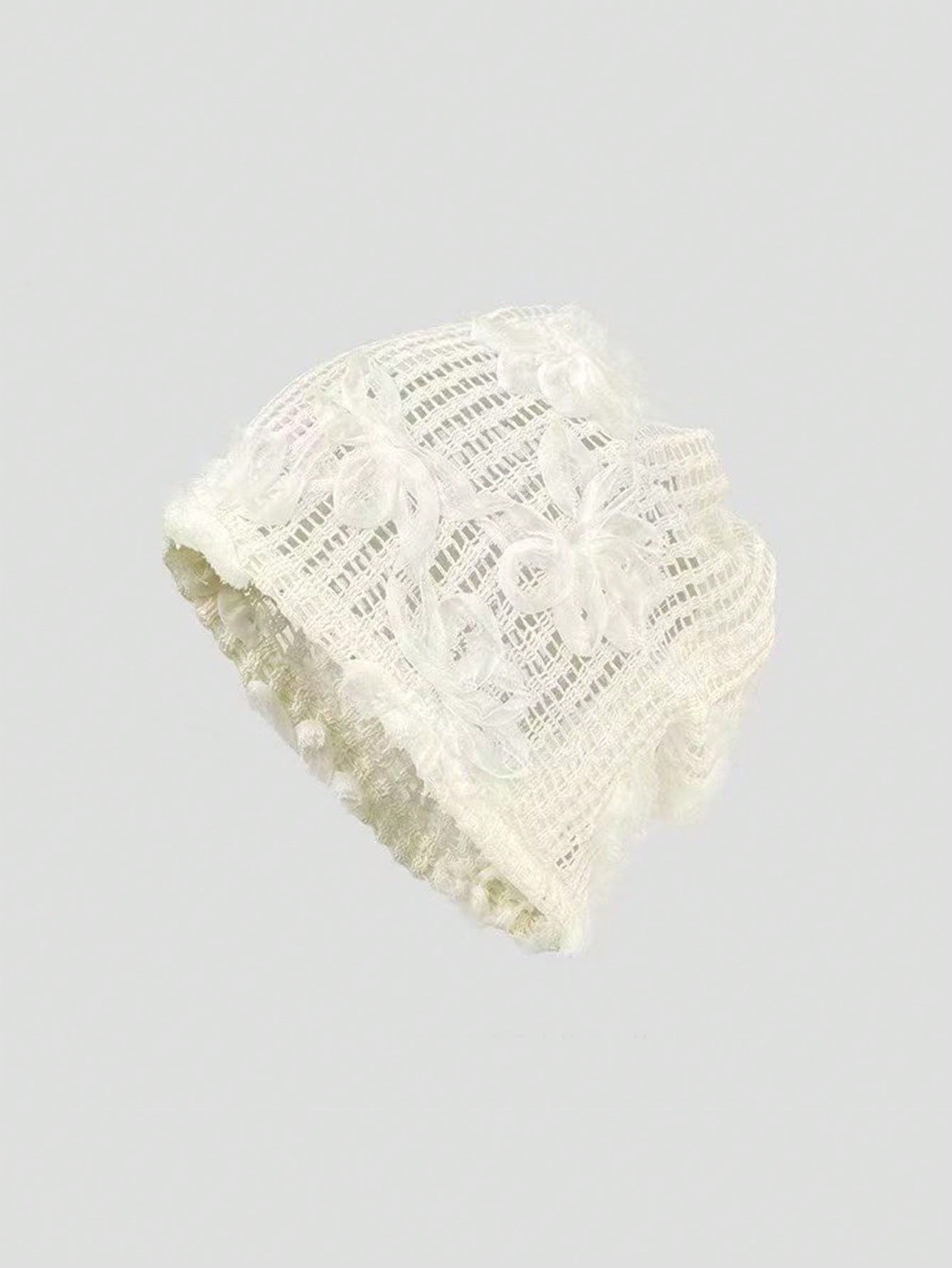 Women 3D Flower Embroidered Openwork Breathable Hat