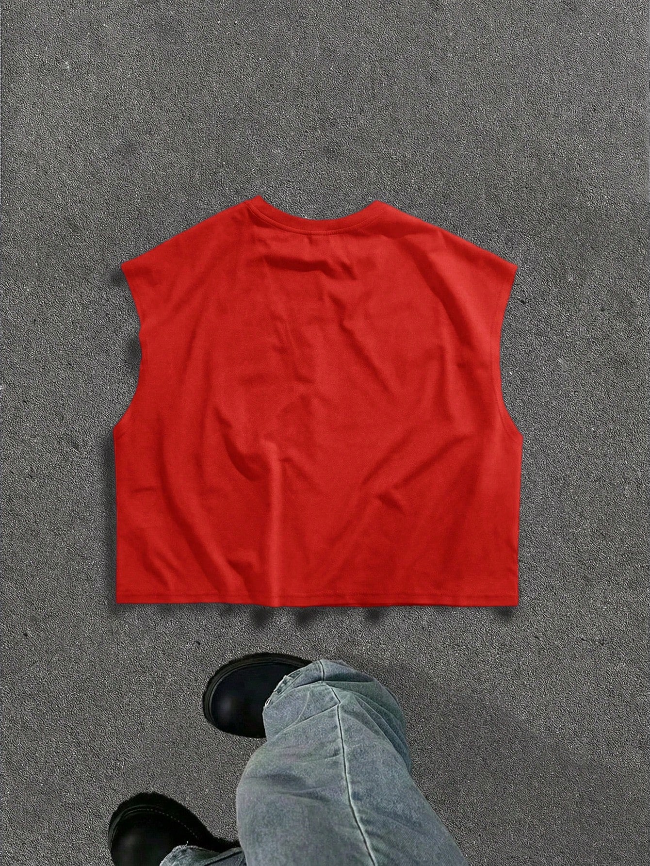 Round Neck Graphic Print Top