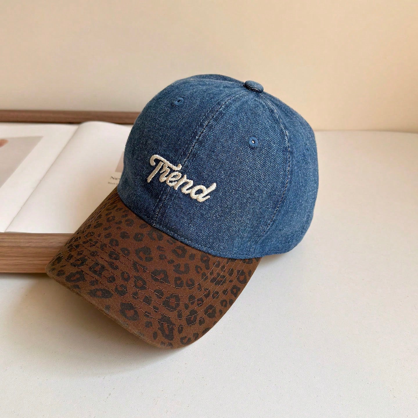 Retro Leopard Print Patchwork Unisex Baseball Cap