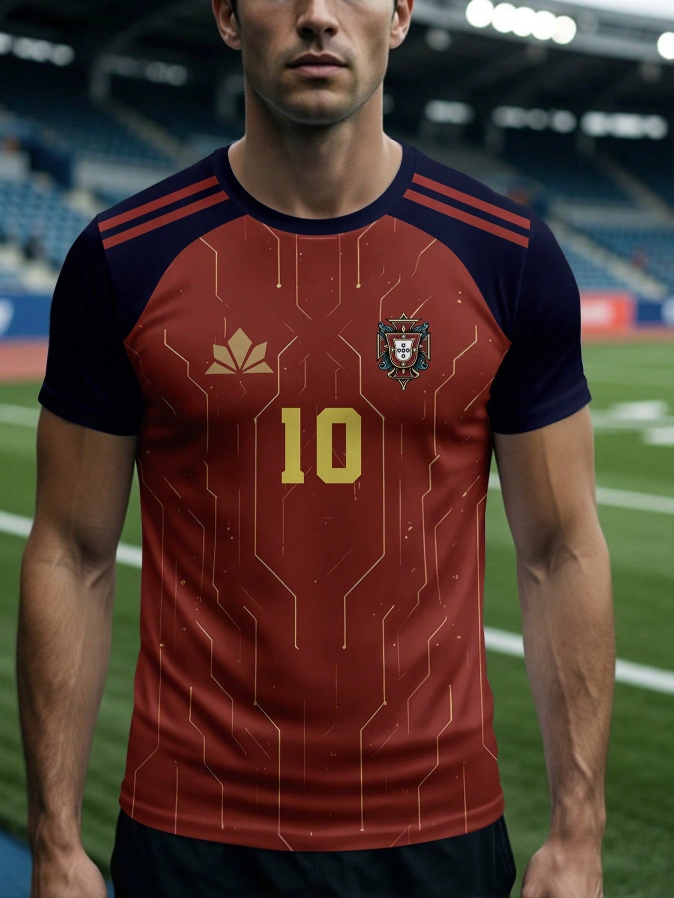 2026 Football Gold Tech Style #10 Soccer Shirt