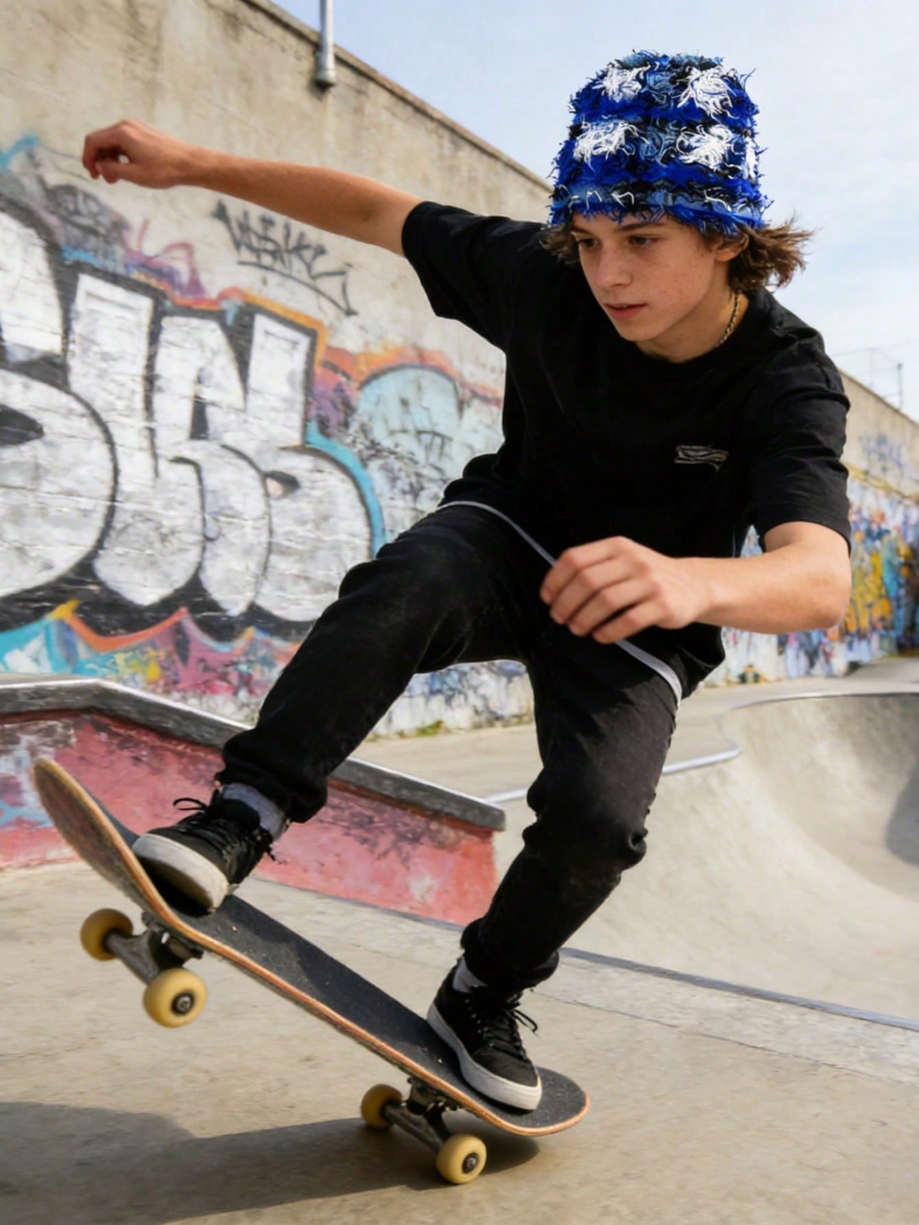 Fluffy Warm Knitted Beanie Hip-Hop Casual Style