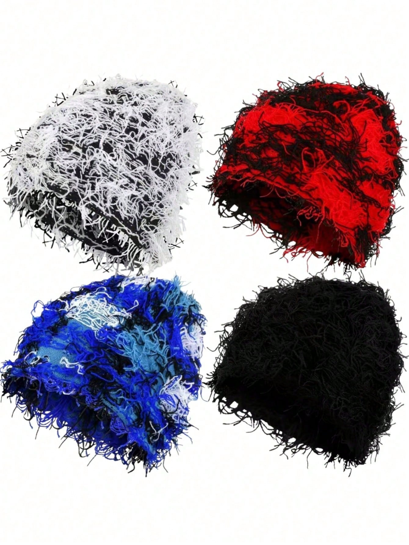 Fluffy Warm Knitted Beanie Hip-Hop Casual Style