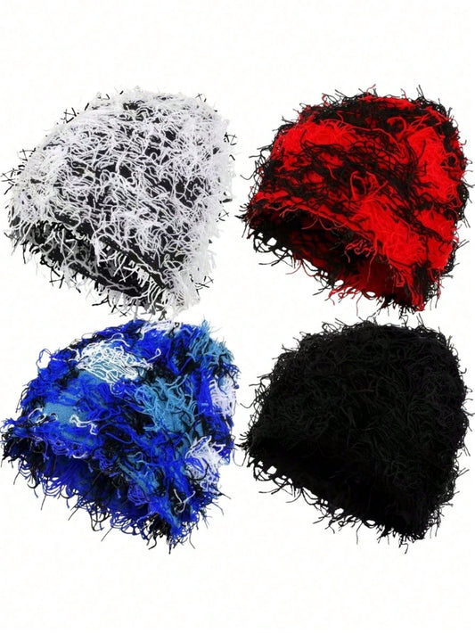 Fluffy Warm Knitted Beanie Hip-Hop Casual Style