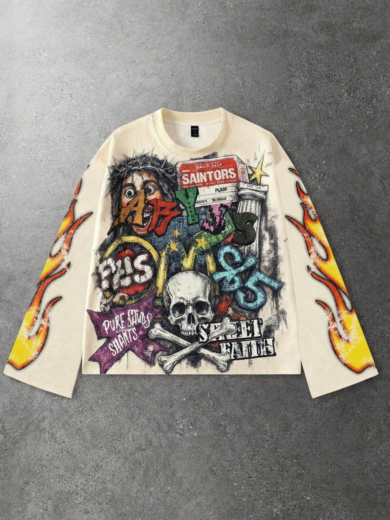 Men Skeleton Graphic Vintage Tee