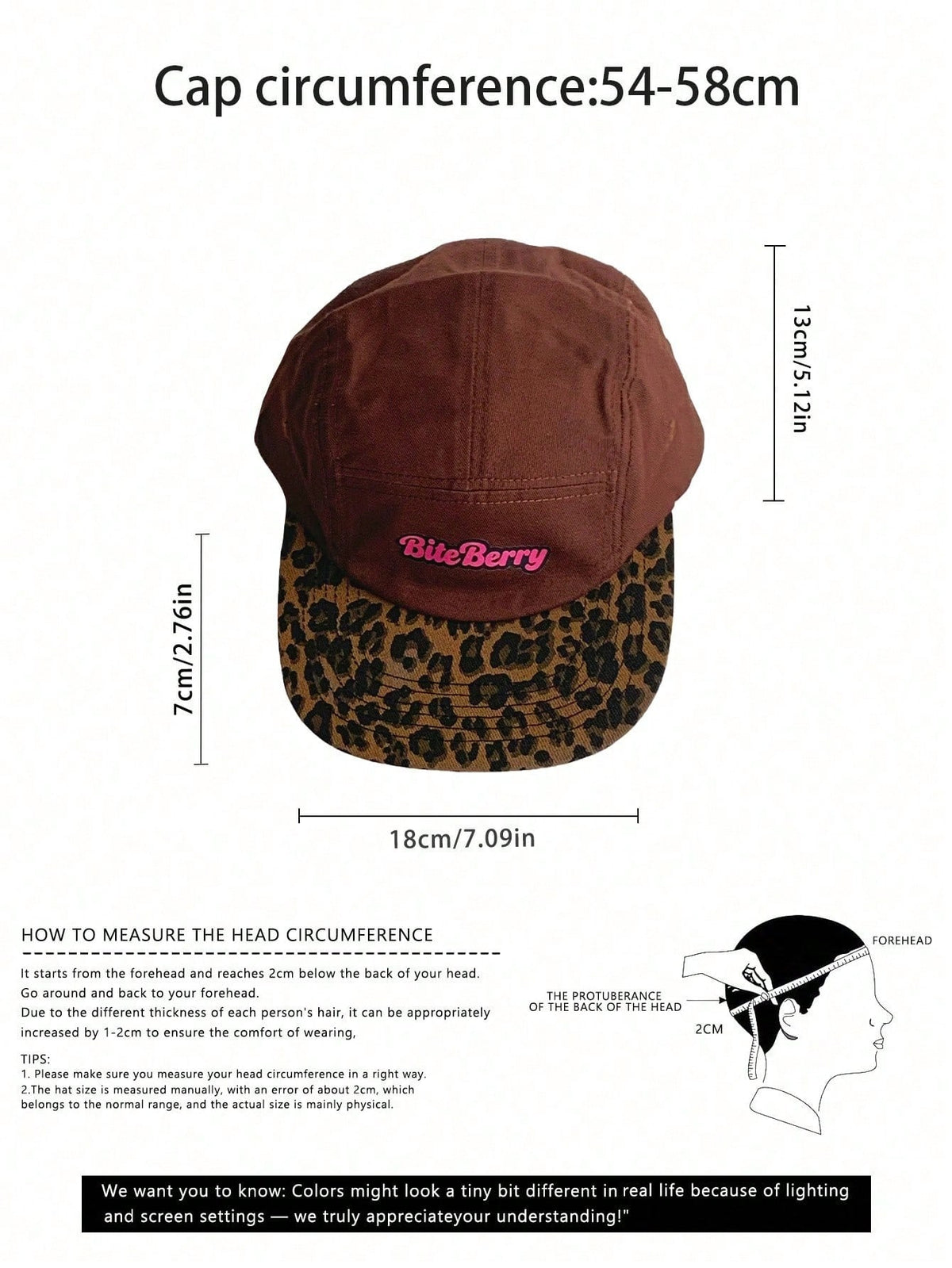 Unisex Leopard Print Colorblock Flat Bill Streetwear Cap