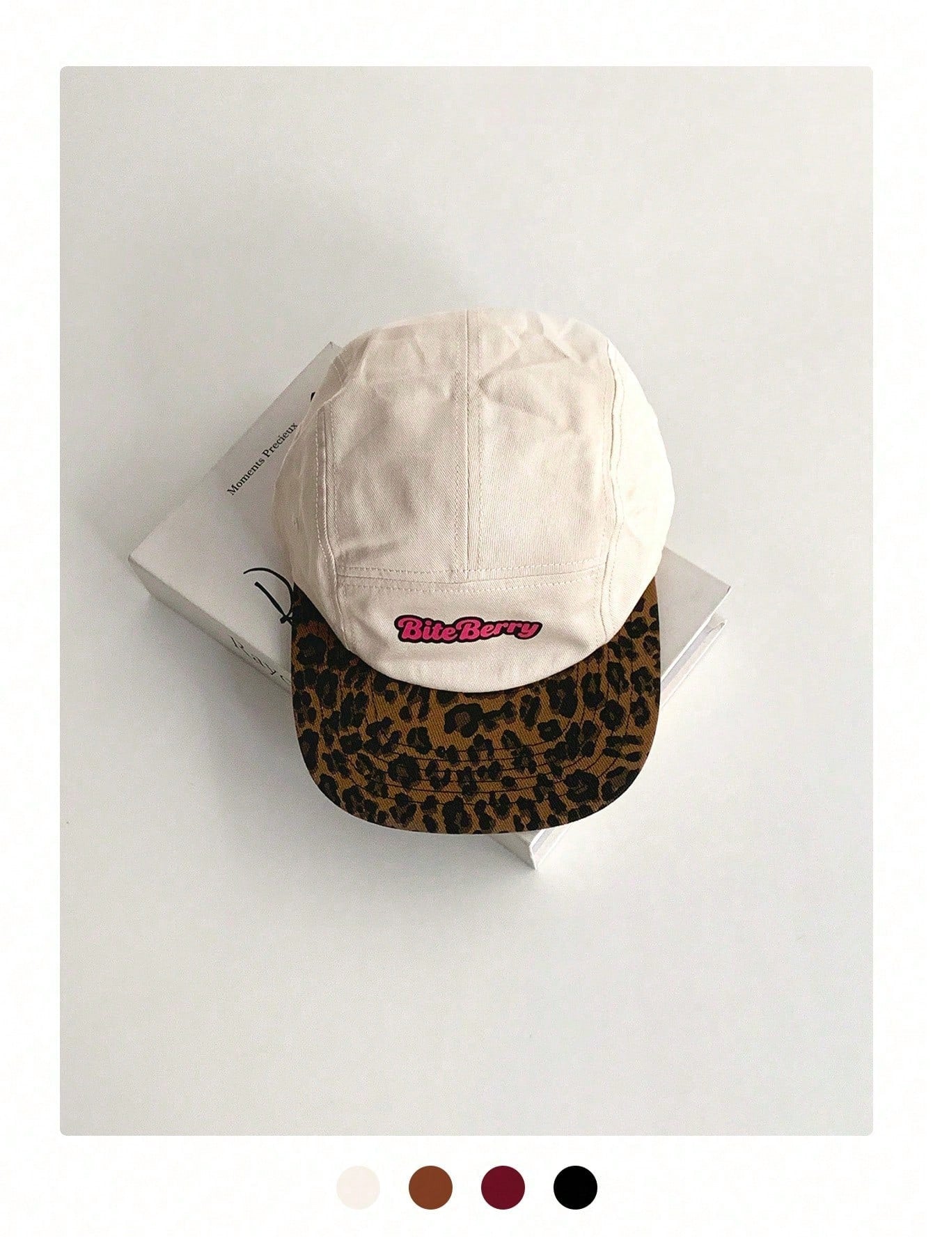 Unisex Leopard Print Colorblock Flat Bill Streetwear Cap