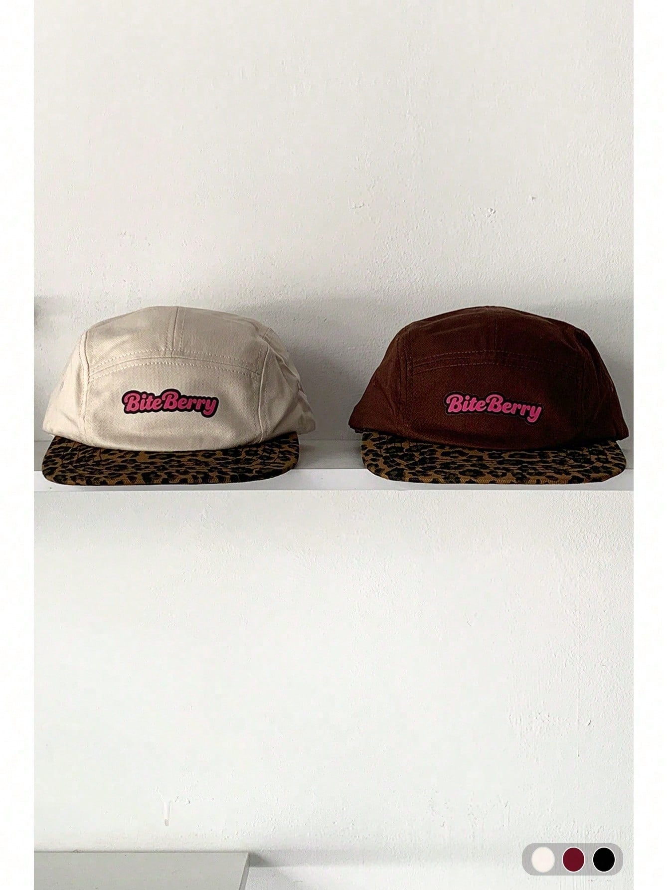 Unisex Leopard Print Colorblock Flat Bill Streetwear Cap