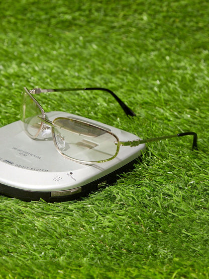 Retro Oversized Square Metal Unisex Fashion Glasses