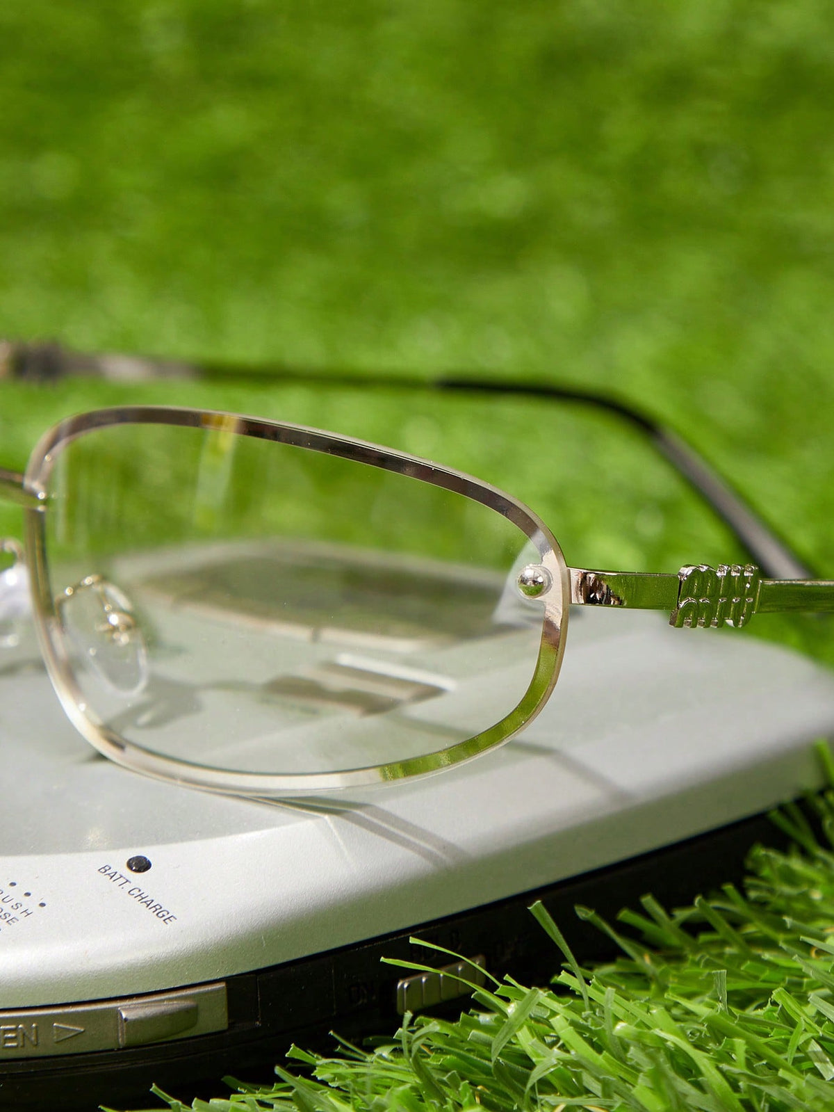 Retro Oversized Square Metal Unisex Fashion Glasses