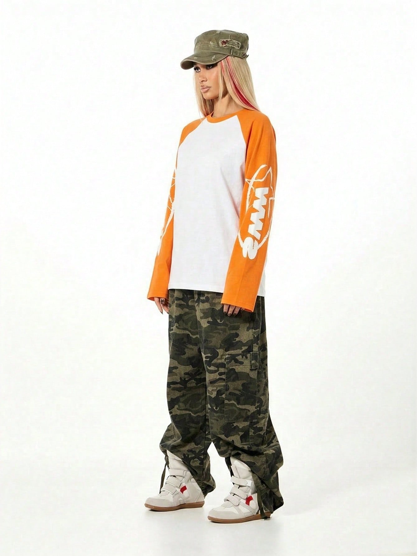 Raglan Baseball Graphic Long Sleeve Tee