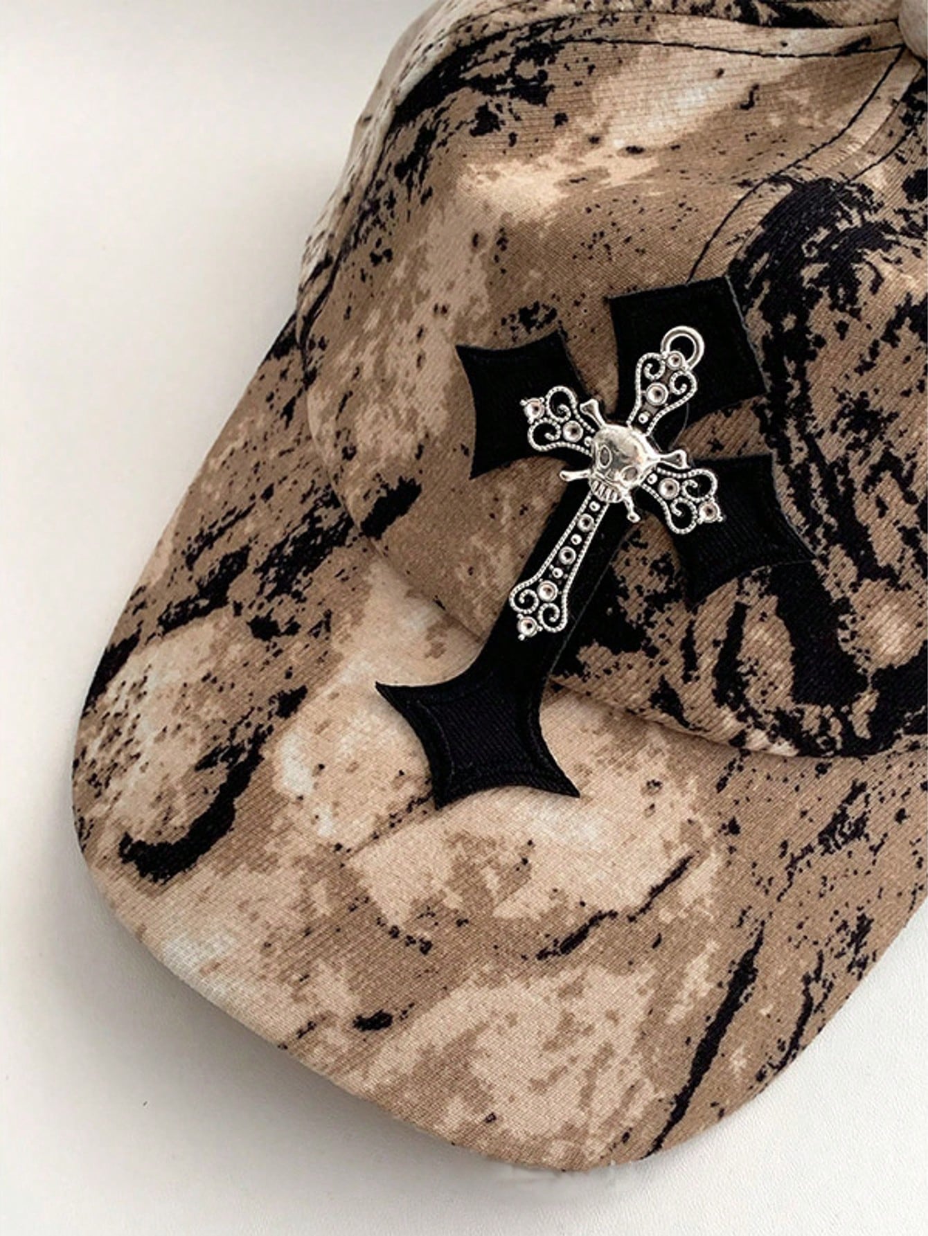 Vintage Distressed Camo Embroidered Baseball Cap