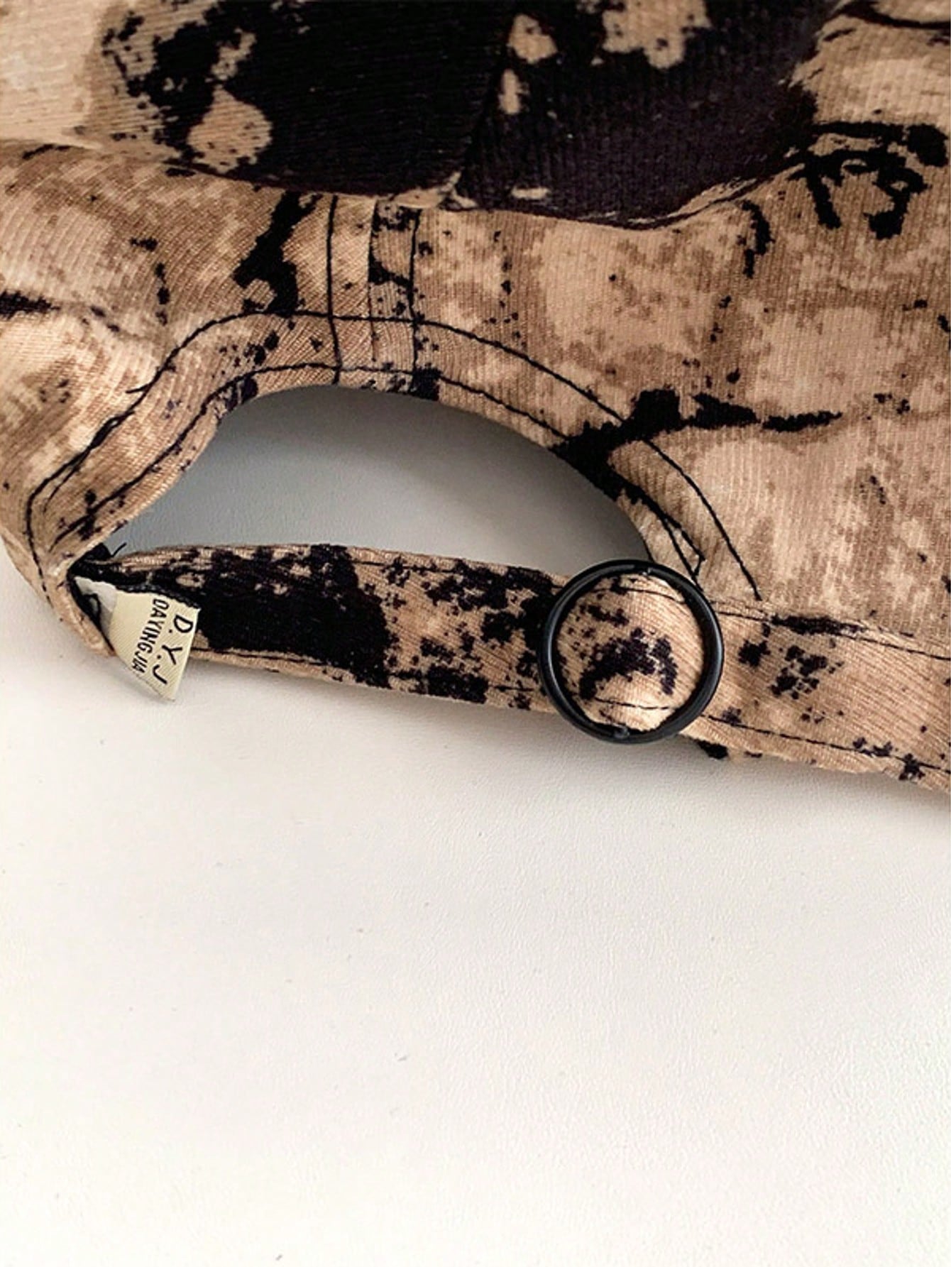 Vintage Distressed Camo Embroidered Baseball Cap