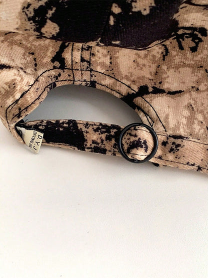 Vintage Distressed Camo Embroidered Baseball Cap
