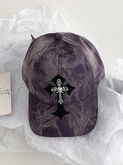 Vintage Distressed Camo Embroidered Baseball Cap