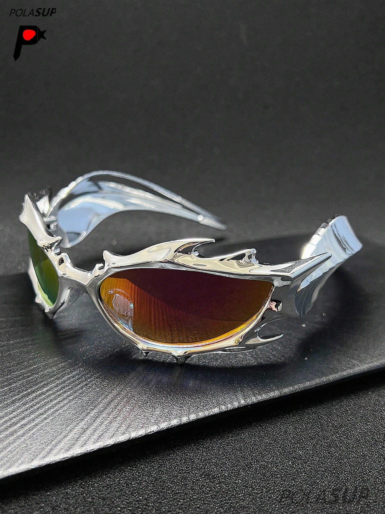 3D Dragon Totem Spiked Y2K Cyberpunk Cycling Glasses