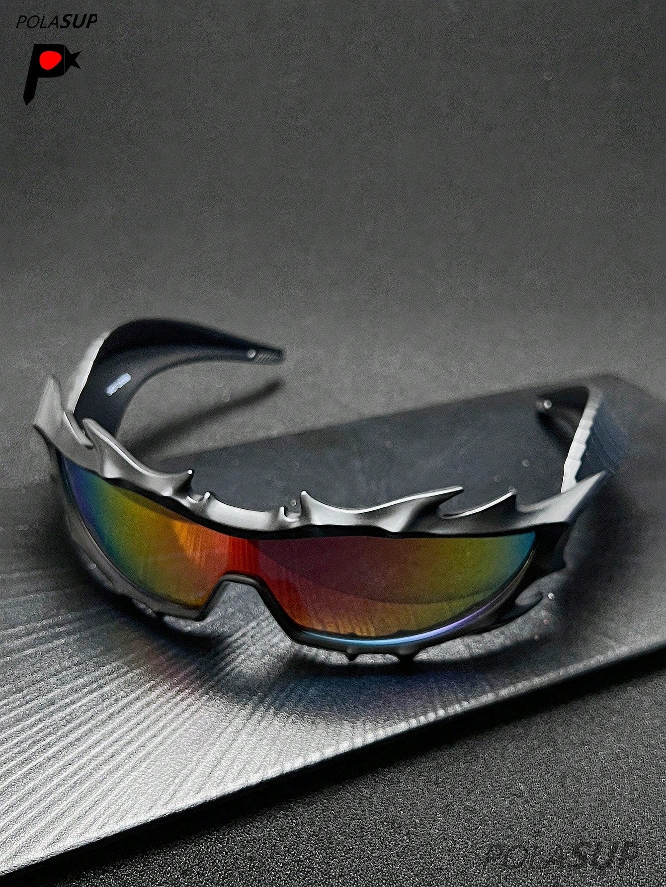 3D Dragon Totem Spiked Y2K Cyberpunk Cycling Glasses