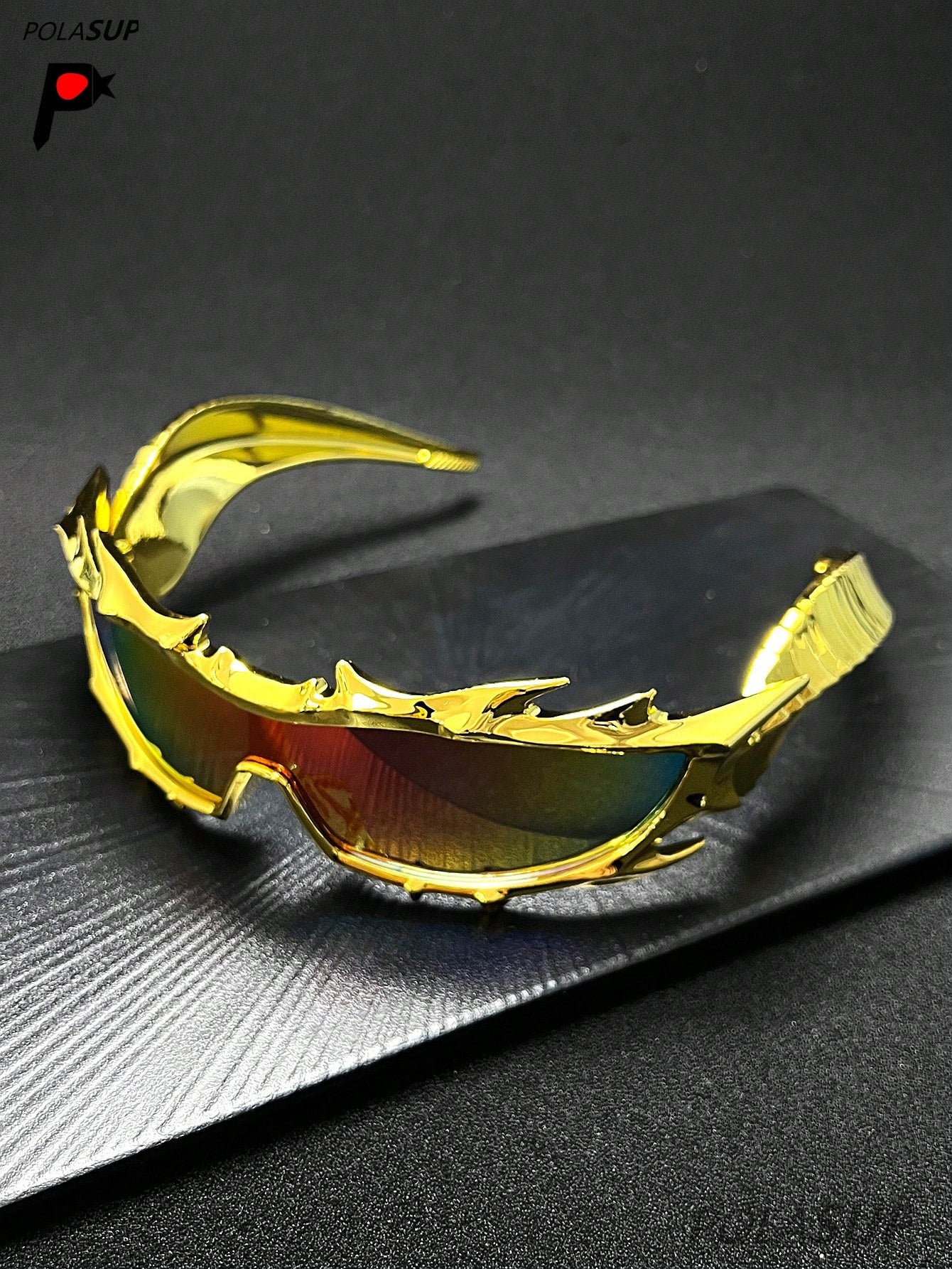 3D Dragon Totem Spiked Y2K Cyberpunk Cycling Glasses