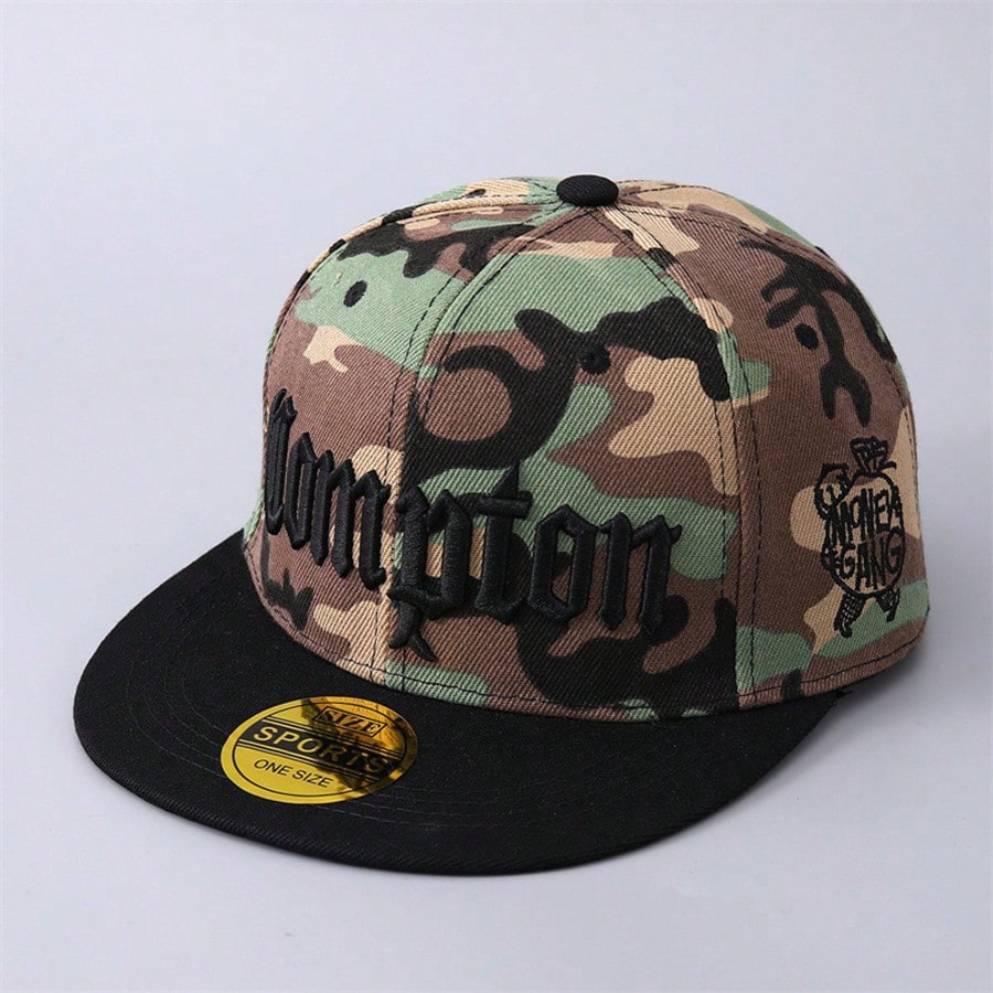 Korean Compton Hip Hop Flat Brim Camouflage Baseball Cap