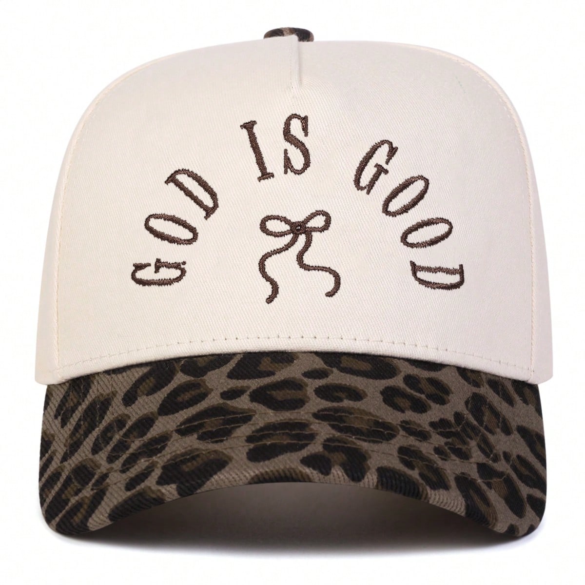 God Is Good Embroidered 5-Panel Trucker Hat