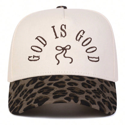 God Is Good Embroidered 5-Panel Trucker Hat