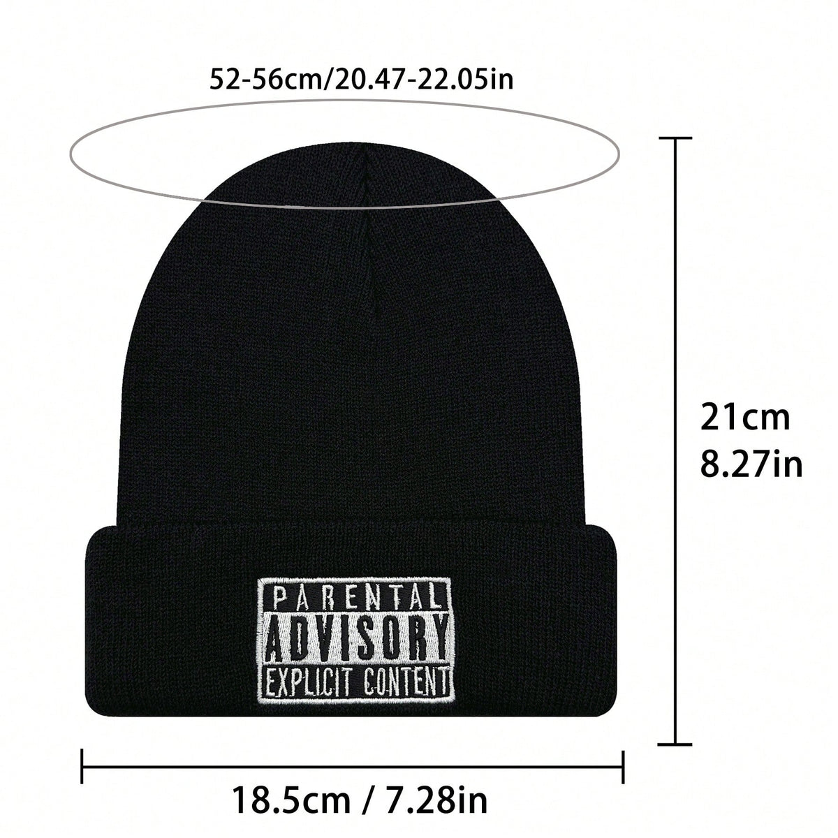 Unisex Embroidered Letter Knitted Warm Beanie Hat