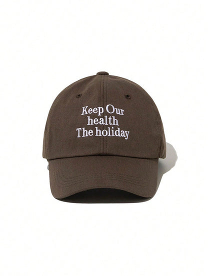 Korean Soft Top Letter Embroidered Baseball Cap