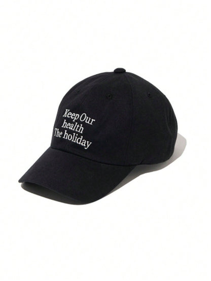 Korean Soft Top Letter Embroidered Baseball Cap