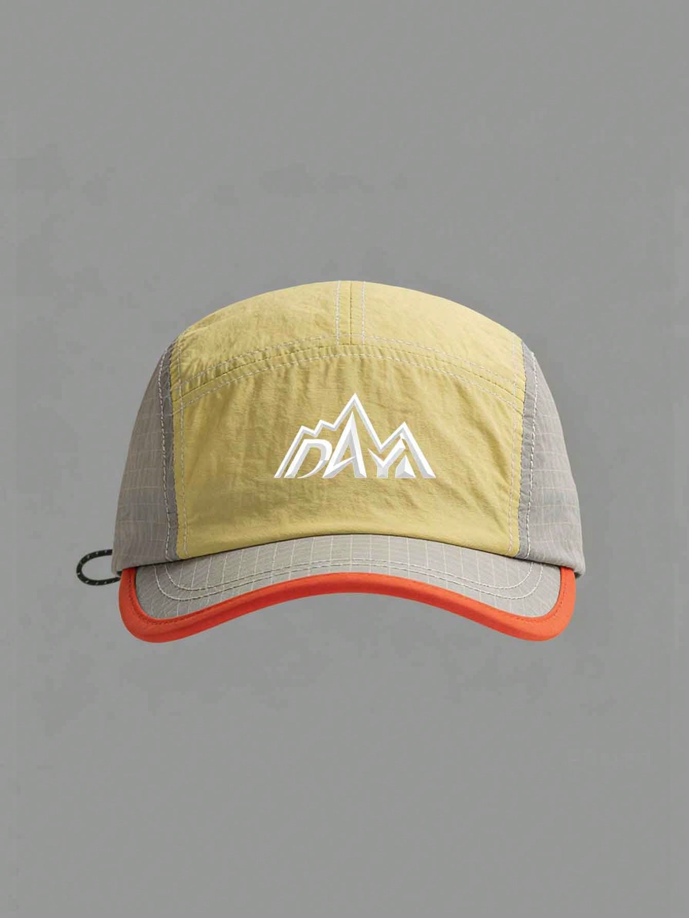 Color Block Mountain Print Breathable Baseball Cap