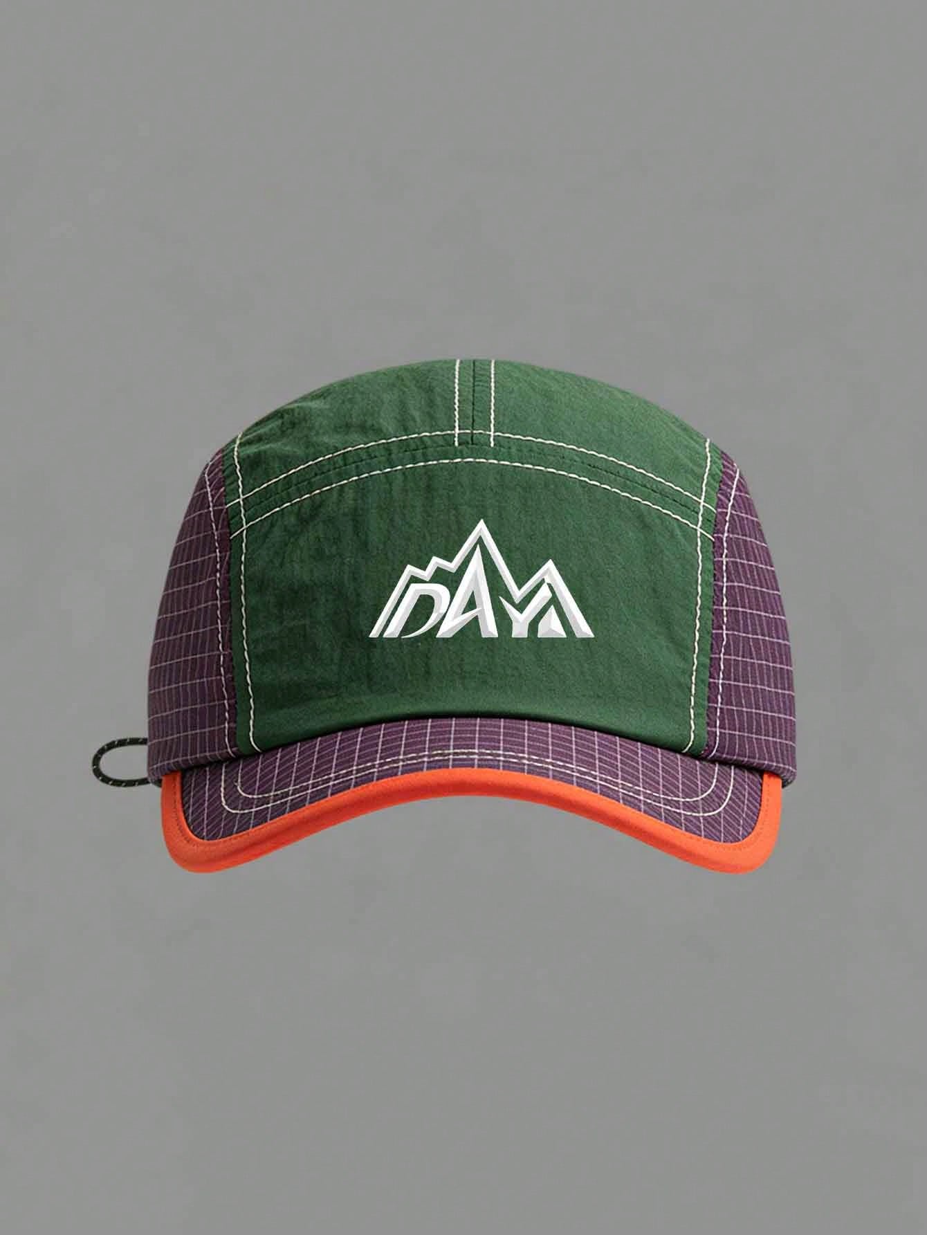 Color Block Mountain Print Breathable Baseball Cap