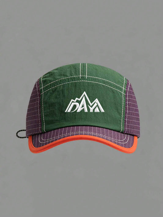 Color Block Mountain Print Breathable Baseball Cap