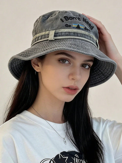 Unisex Wide Brim Sun Bucket Hat