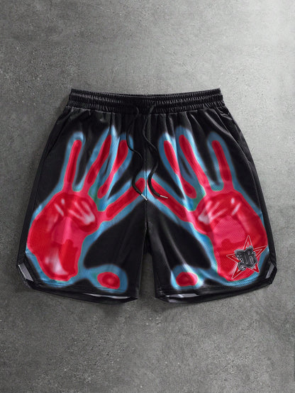 Men's Heat Map Print Mesh Summer Shorts