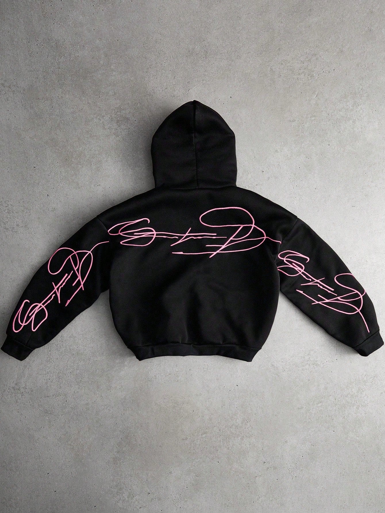 Men's Graphic Embroidered Zip-Up Hoodie