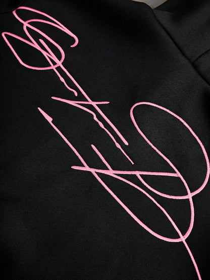 Men's Graphic Embroidered Zip-Up Hoodie