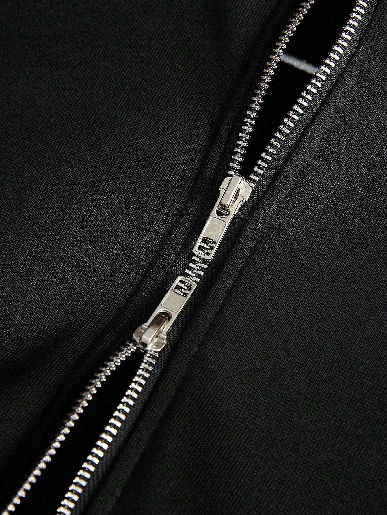 Men's Graphic Embroidered Zip-Up Hoodie