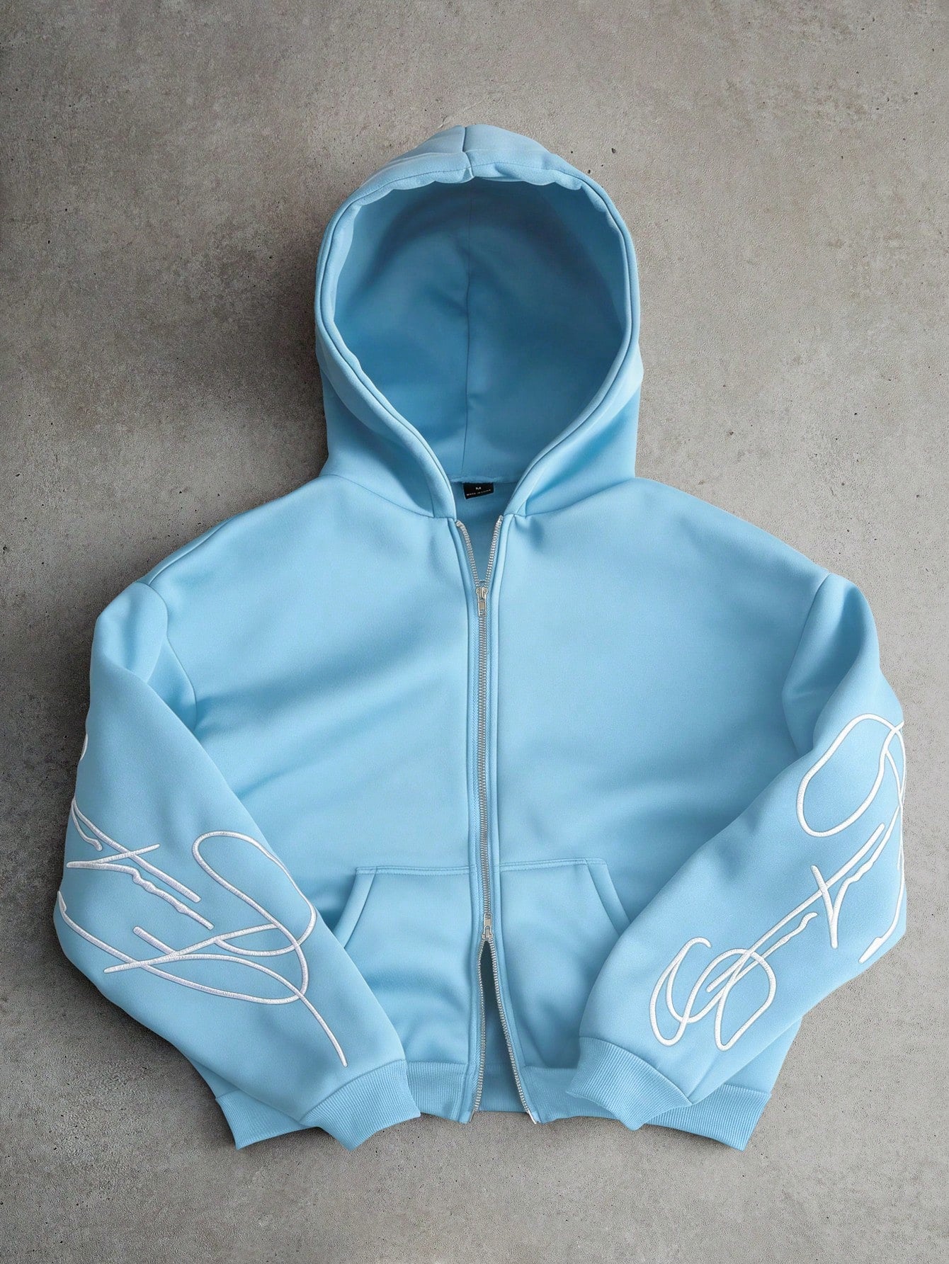 Men's Creative Graphic Embroidered Zip Hoodie