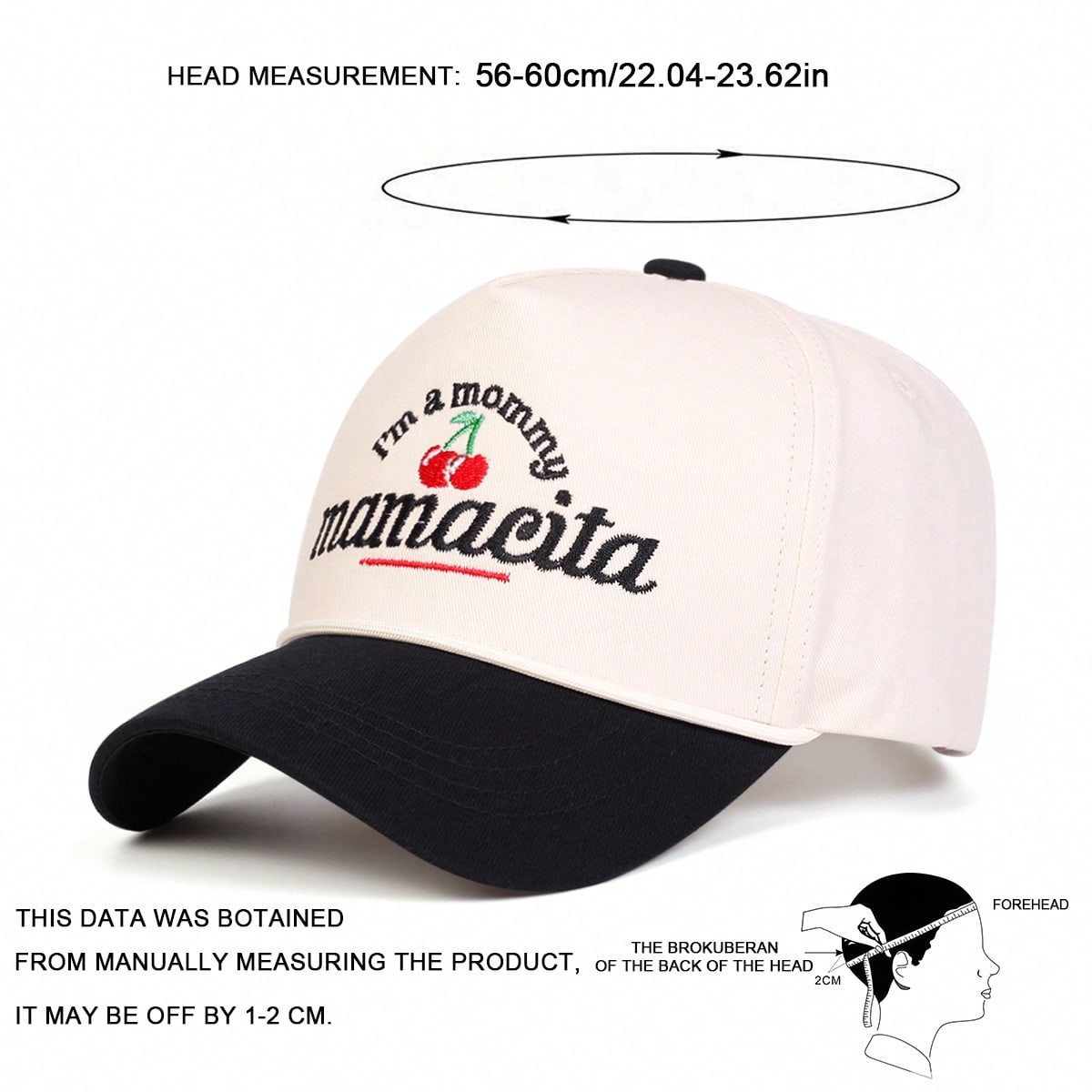 Mamacita Cherry Embroidered Five-Panel Trucker Hat