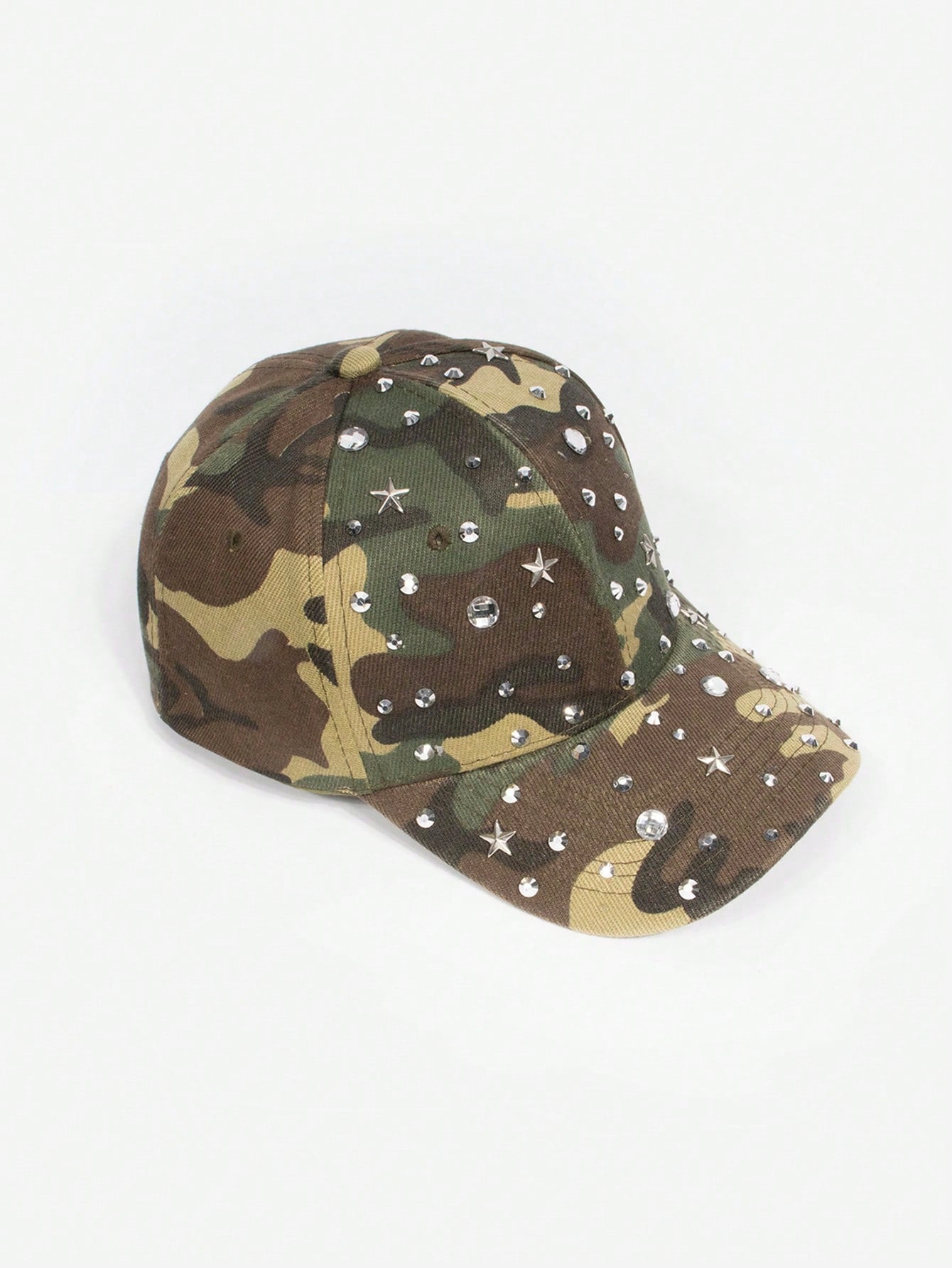 Camouflage Star Rhinestone Hip Hop Baseball Cap