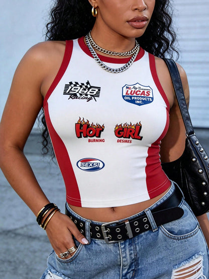 Y2K Racing 1968 Graphic Crop Tank