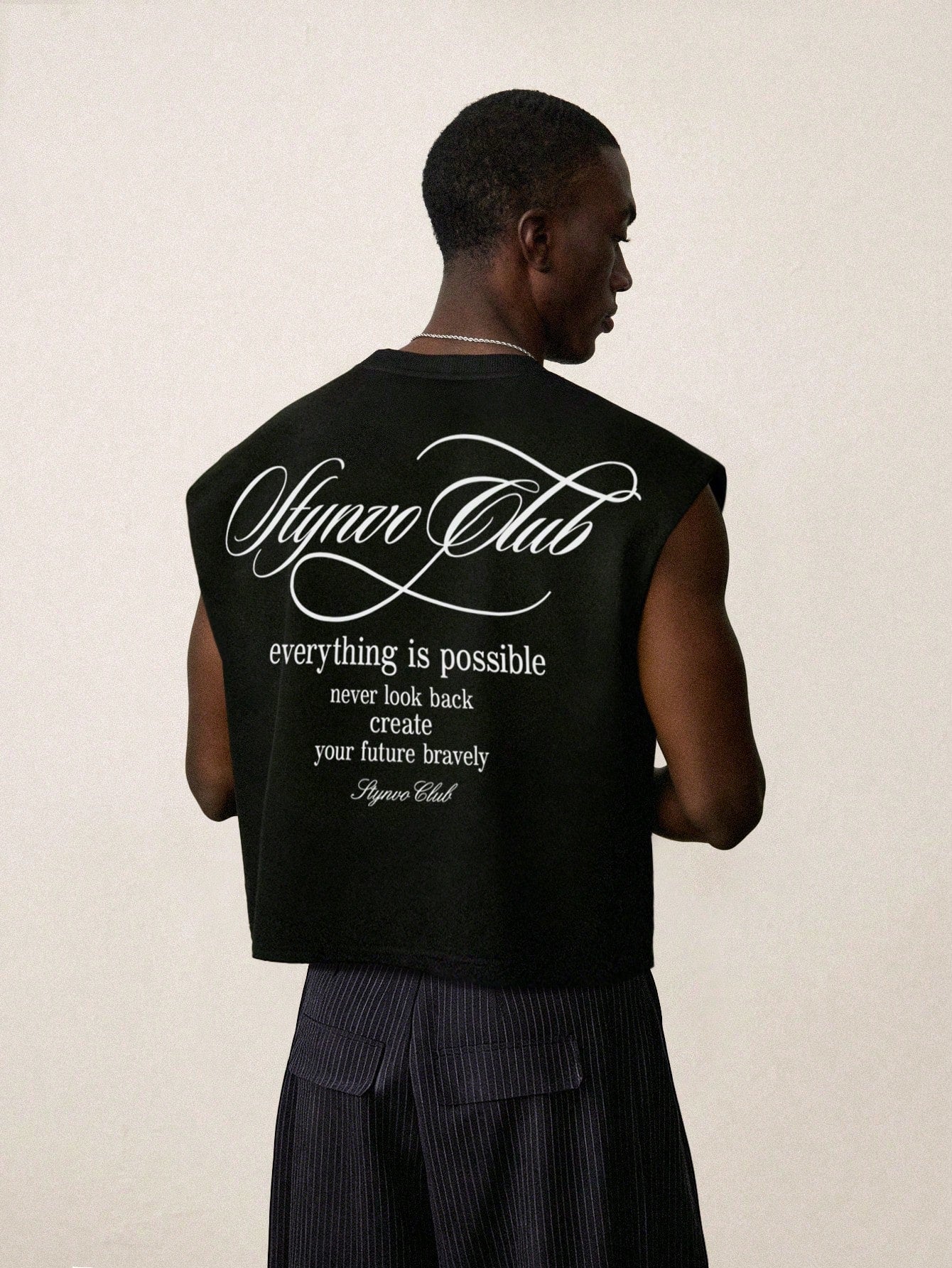 Men Slogan Print Loose Fit Casual Tank Top
